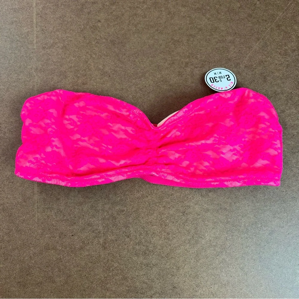 Victoria’s Secret PINK Lace Bandeau, size Medium NWT